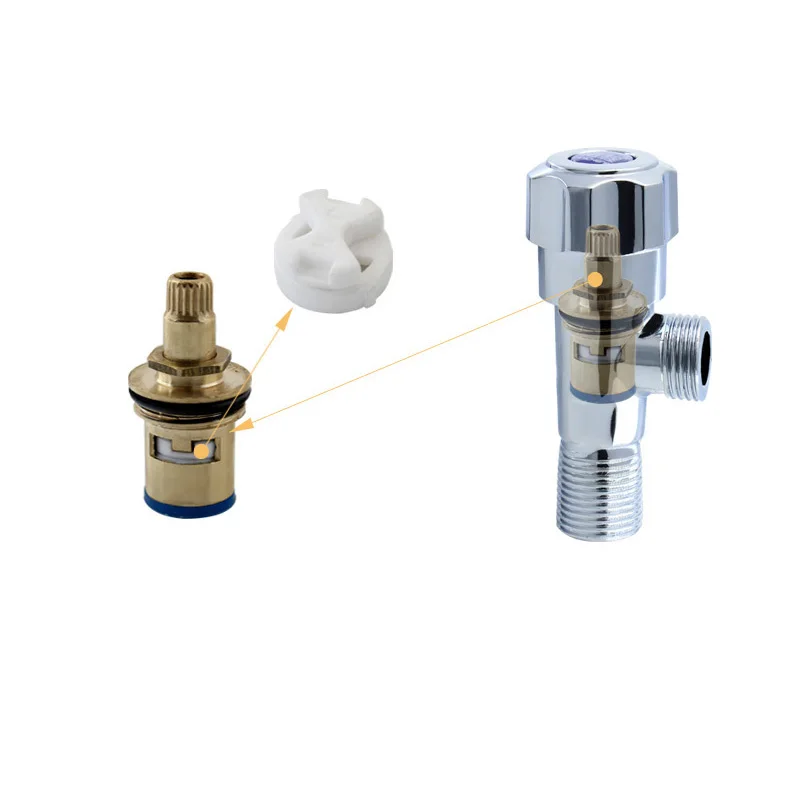 Сплав Медный сердечник треугольный клапан умывальник туалет на входе и выходе