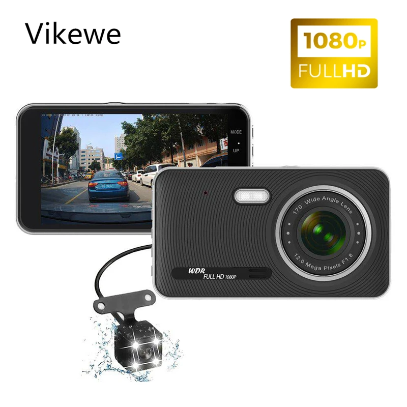 Видеорегистратор с двумя объективами Full HD 1080P 4 &quotips фронтальная и задняя камера