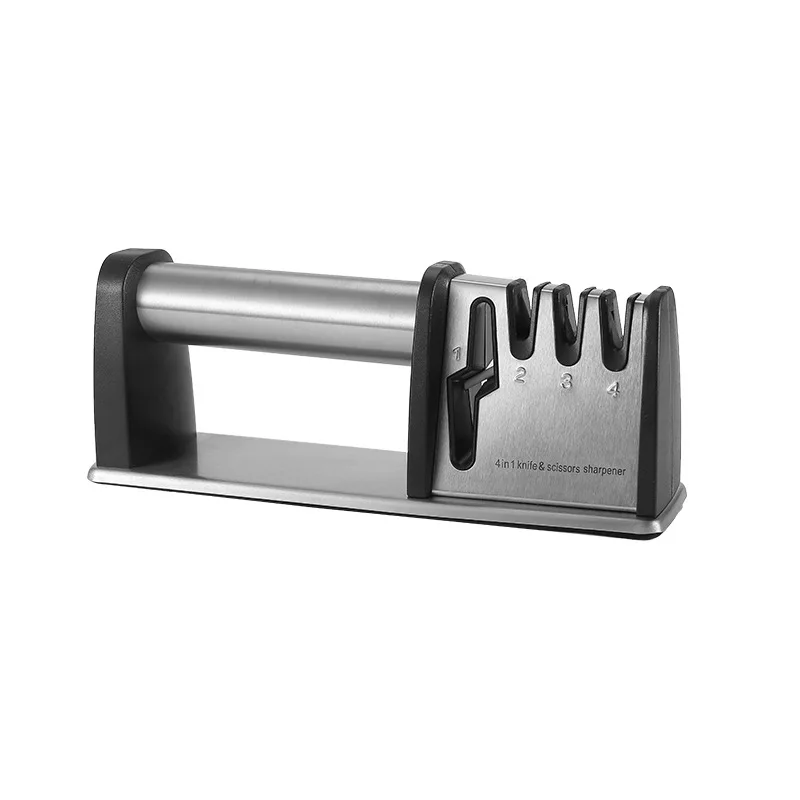 

Quick Manual Sharpener Household Fixed Angle Sharpening Scissors Stone Sharpening Kitchen Gadgets Four-stage Sharpener