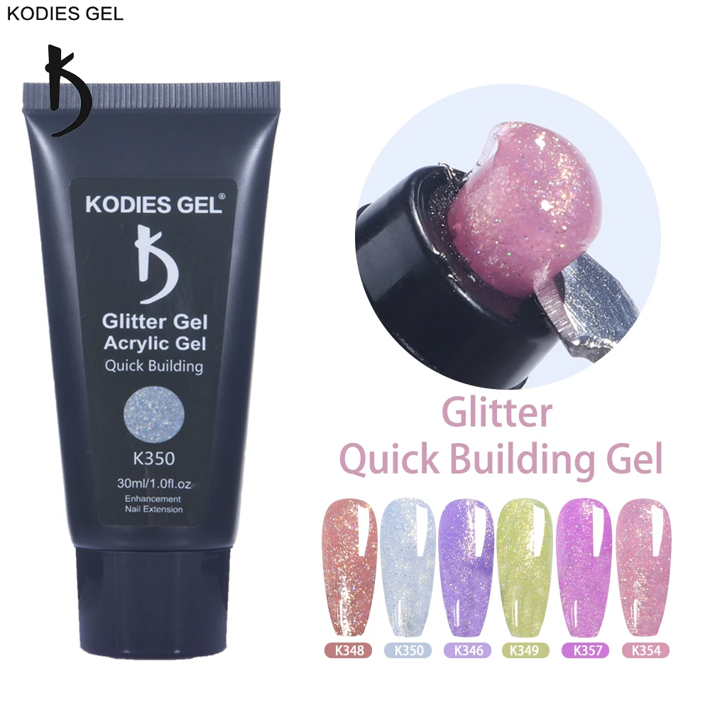 Гель для наращивания ногтей KODIES полигель лак Блестящий Алмазный Стиль Маникюр