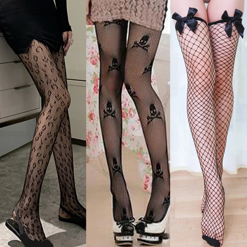 

2pcs Transparent Fishnet Stockings Women Tights Thigh Pantyhose Stockings Mesh Sexy Knee High Stockings Nylon Sexy Lingerie