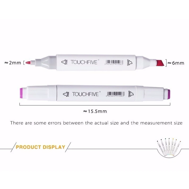 TOUCHFIVE 24 цвета искусственные маркеры на спиртовой основе кисть манга ручка для
