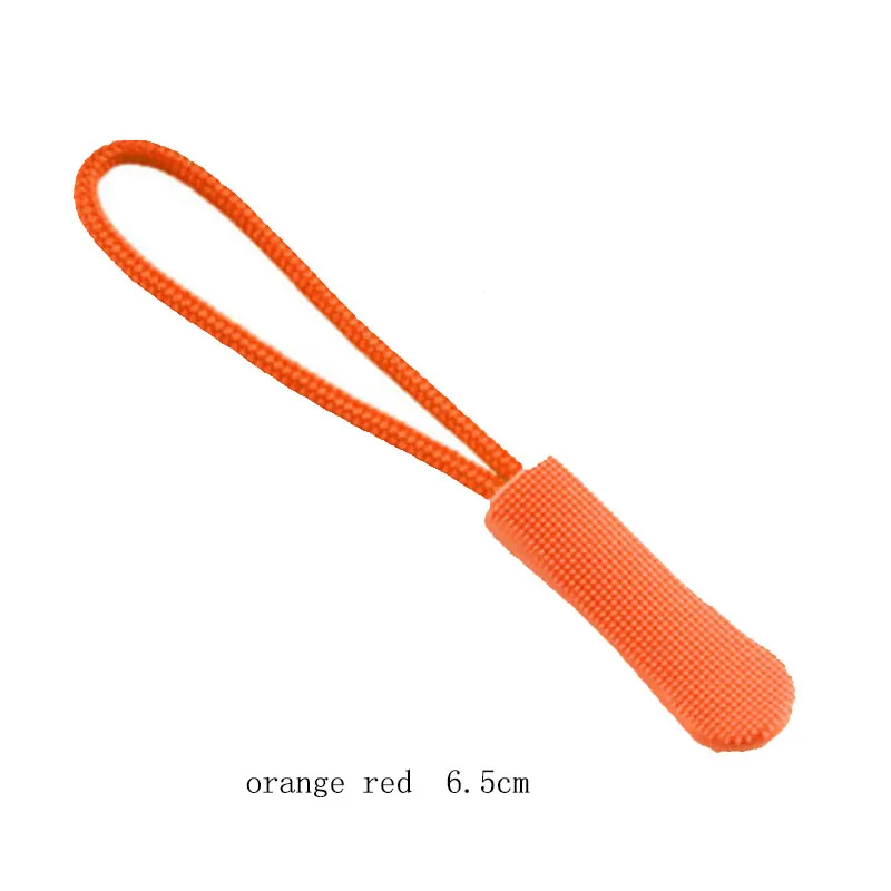 orange red Рюкзак одежда резиновая молния Веревка концы застежка-молния Пряжка для принадлежности для одежды/сумок 5 шт - Цвет: orange red