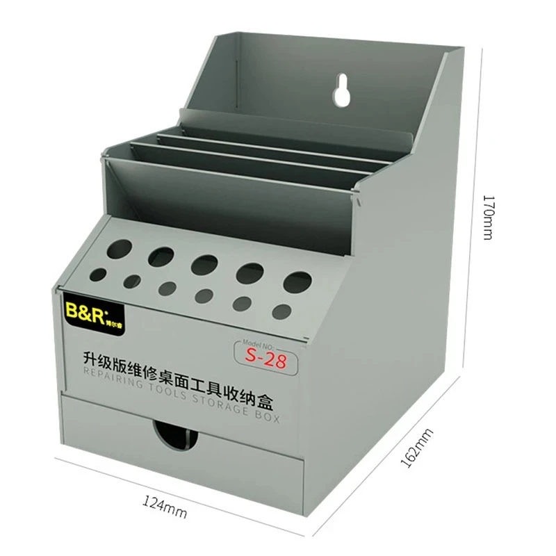 br s 28 storage box mobile phone repair tool parts tweezers screwdriver screw parts organizer abs storage rack free global shipping