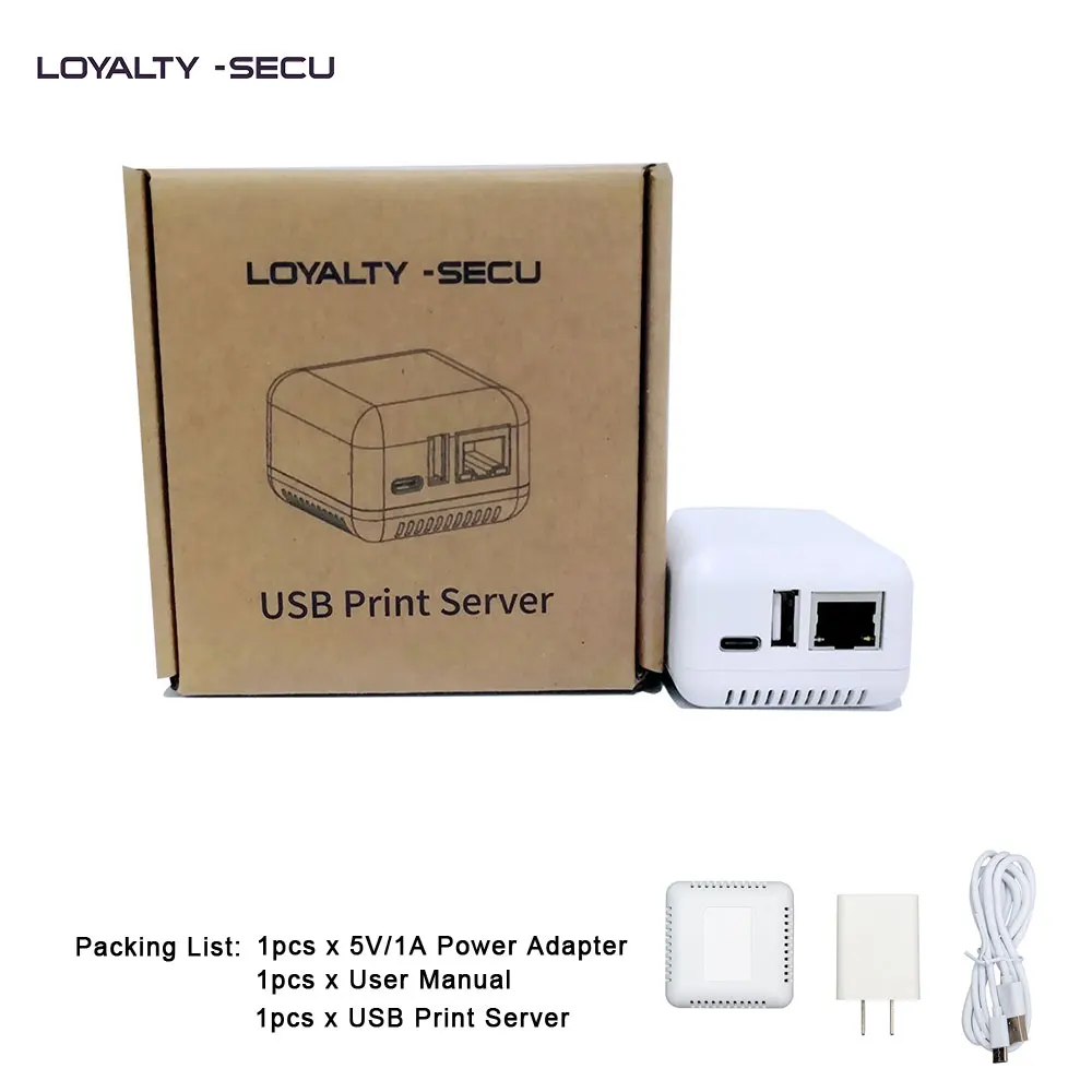 LOYALTY-SECU Сетевой адаптер Windows USB для Ethernet сервер печати Android 1 порт белый | Компьютеры