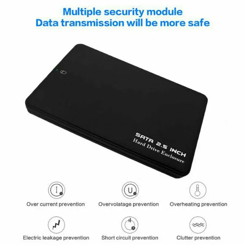 hdd external case 2 5 inch 2tb portable plastic usb 3 0 external hard drive enclosure disk storage devices case free global shipping
