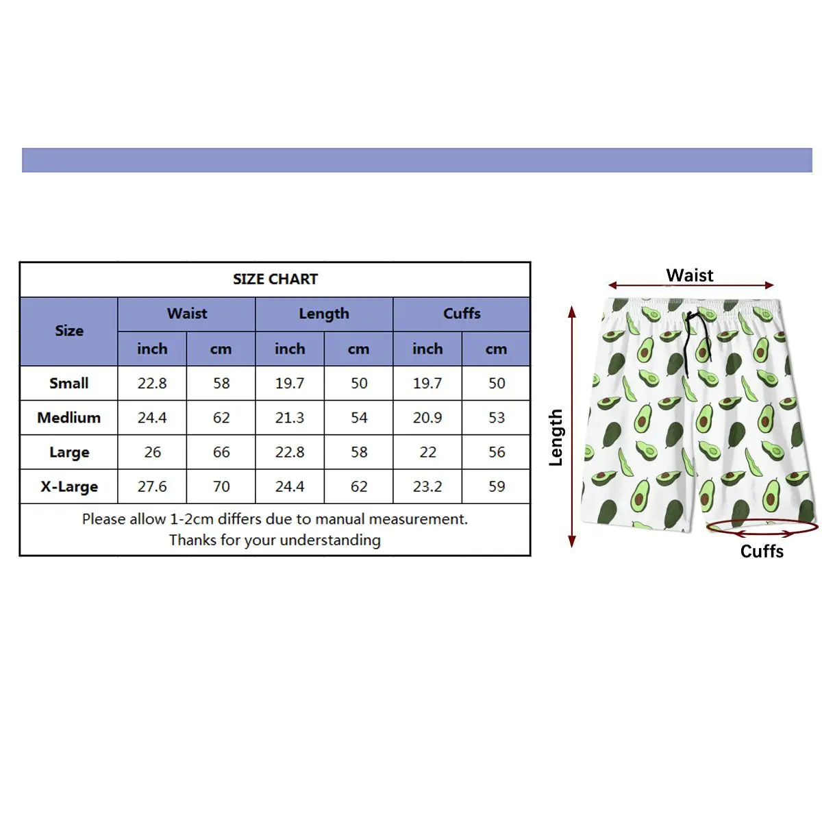 

Avocado Teenagers Comfortable Fashion Fitness Joggers Quick-dry Cool Short Sweatpants