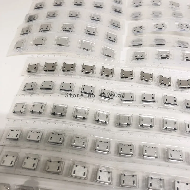 120 шт. 10 каждого для 12 видов разъемов Micro USB 5-контактный разъем коннектор micro usb samsung