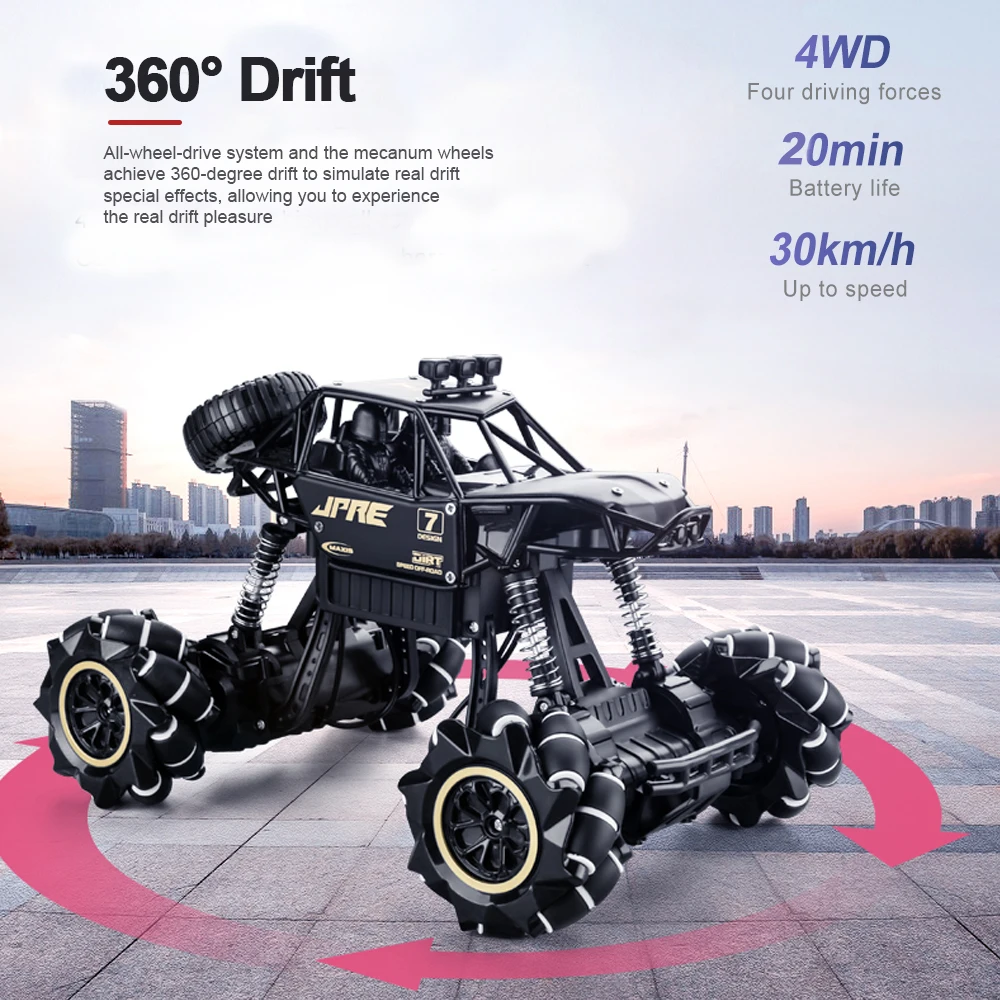 1/16 4WD 2 4 GHz RC трюк автомобиль внедорожный Гусеничный двойной контроль часы