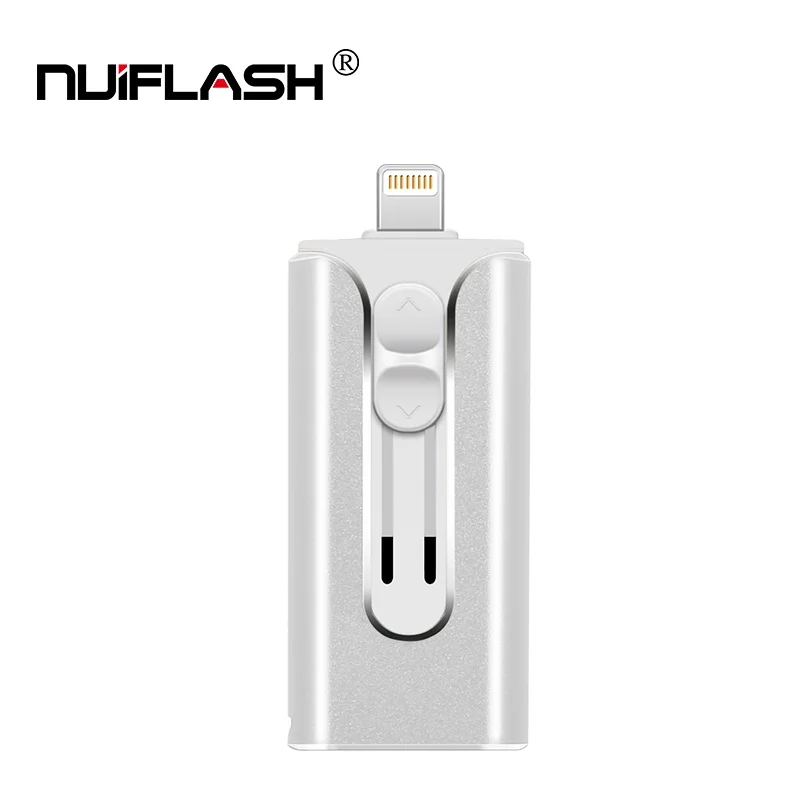 USB флеш-накопитель USB флэш-накопитель для iPhone Xs Max X 8 7 6 iPad 8/16/32/64 ГБ/128 256 ГБ флеш-накопитель USB ключ MFi USB флеш-диск - Цвет: silver