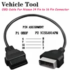 Кабель OBD 40 см для Nissan 14 Pin Male To 16 Pin Female OBD2 OBDII DLC 16-контактный диагностический инструмент адаптер Удлинительный соединительный кабель