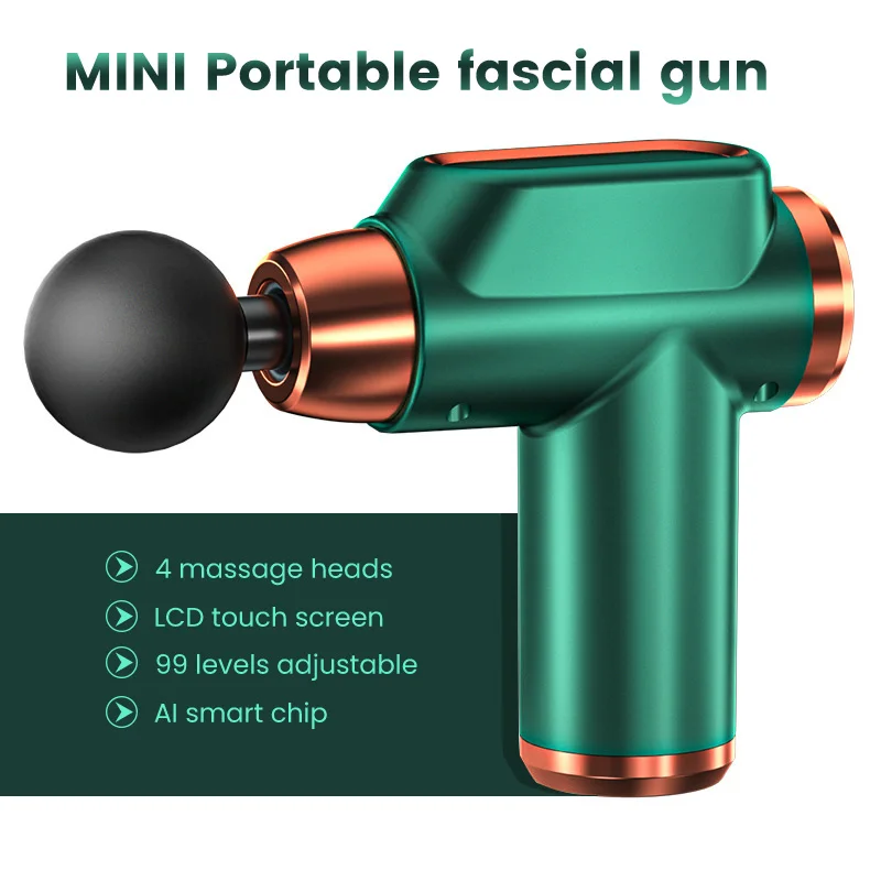 

Пистолет массажный электрический портативный для глубоких тканей, шеи и спины массажер для спины для тела массажер для ног для лица для шеи ...