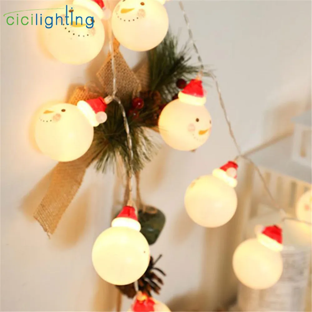 2021 Санта Клаус светодиодный строка светильник на Рождество Товары AA Батарея