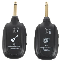 quality uhf guitar wireless system transmitter receiver built in rechargeable electric guitar transmitter accessories