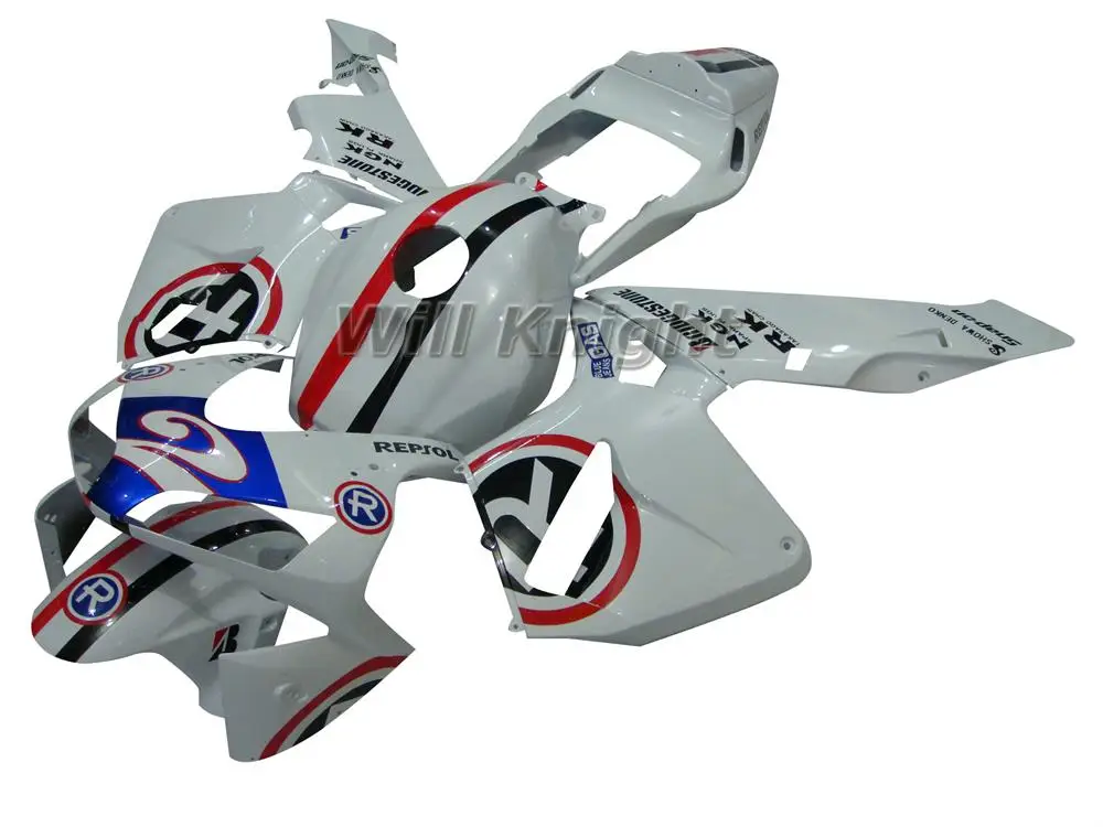 Белый комплект обтекателей из АБС пластика для Honda CBR600 F5 2003 2004 Обтекатели кузова