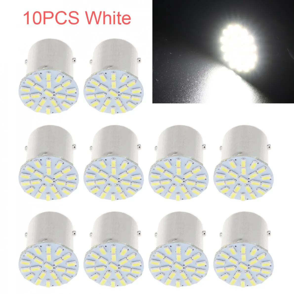 10X белый 12В 4 ватт 1156 BA15S 22 SMD светодиодный светильник сигнальная Поворотная лампа