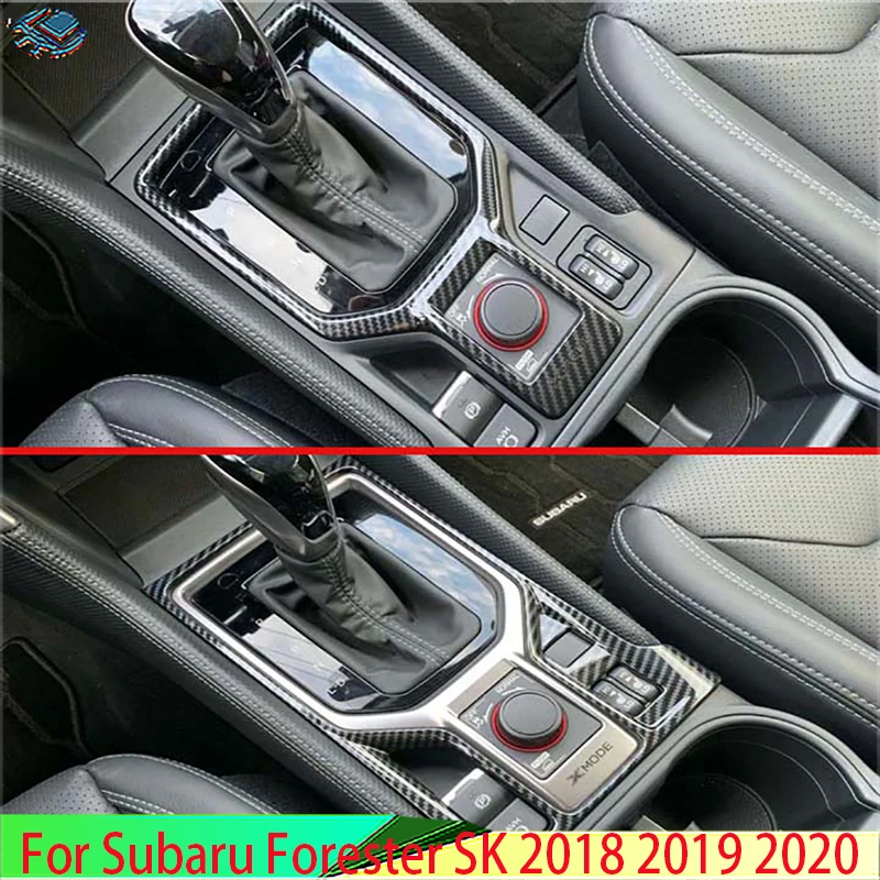 

For Subaru Forester SK 2018 2019 Decorate Accessories Carbon Fiber Style Gear Shift Panel Center Console Cover Trim