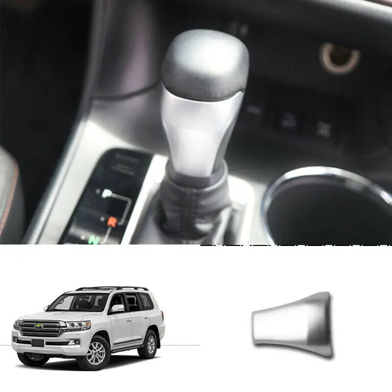 

For Toyota Highlander 2015-2019 ABS silver car Gear shift knob Moulding Cover Trim Car Accessories 1PCS