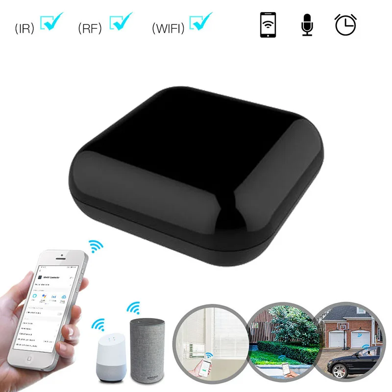 

Умный инфракрасный пульт дистанционного управления с Wi-Fi + РЧ пульт дистанционного управления для обучения копии дома умный Инфракрасный У...