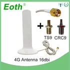 Антенна Eoth 3G 4G LTE SMA 2m 3G, внешняя антенна 16 дБи для модемного маршрутизатора 4G + переходник SMA мама для разъема CRC9 папаTS9 папа