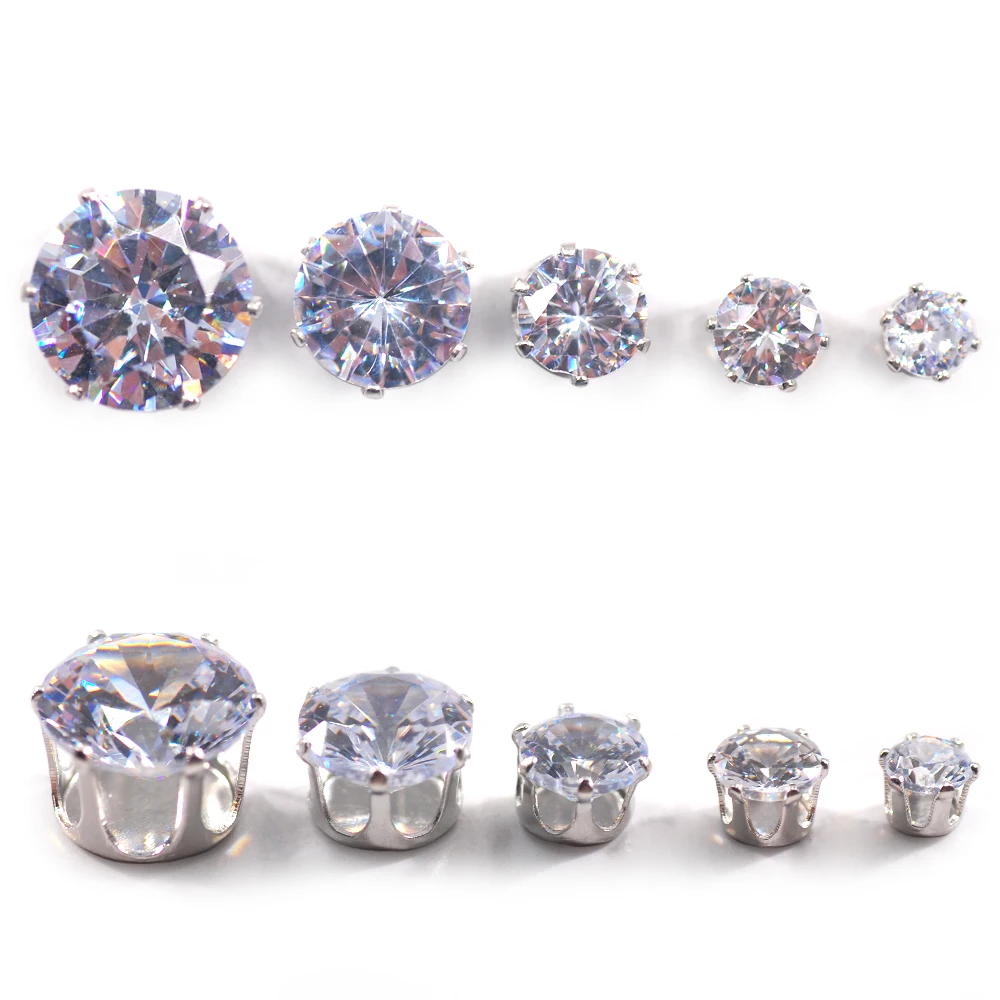 Аксессуары из циркона форма круглой квадратной звезды кристально чистый
