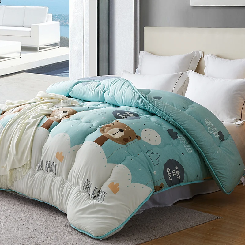 

High Quality 4 Seasons Down Duvet Comforter 220*240CM Thicken Duvet 200*230CM Size Winter Quilt Warm Home Cover Duvet Quilt