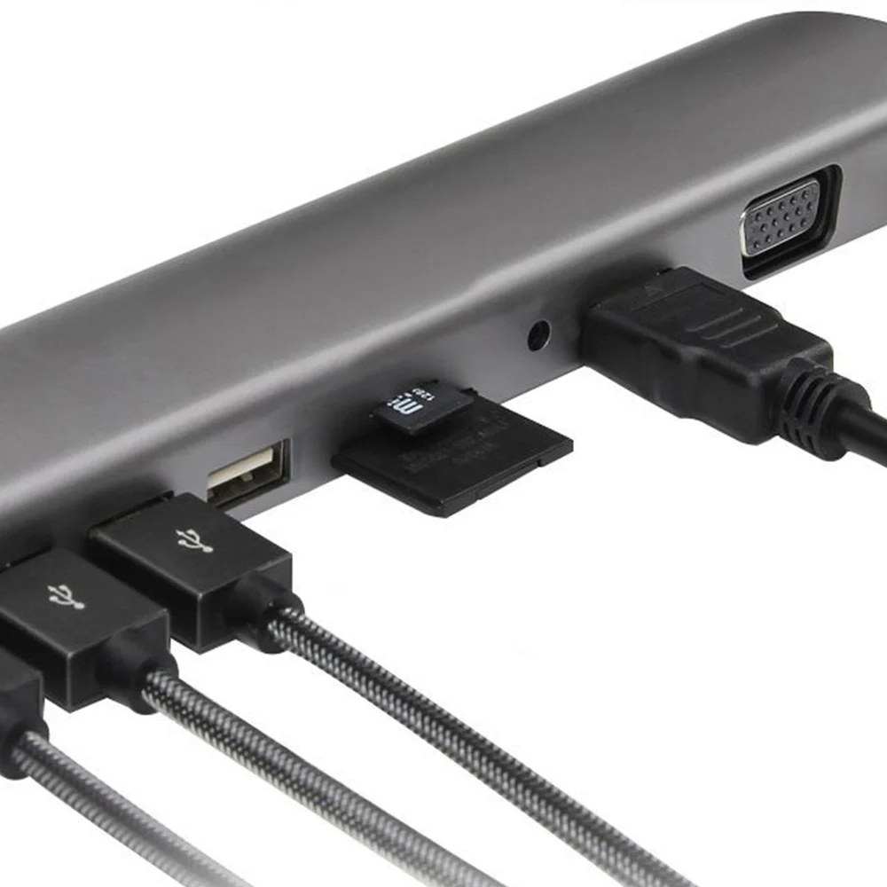 

Aluminium Alloy Computer Converter Type-c Hub 11-in-1 Hub Dock Station