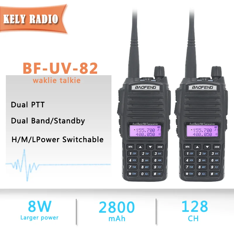 

BaoFeng Радио UV-82 для переносного приемо-передатчика U/V Baofeng UV 82 гарнитура уоки-токи 10 км Baofeng UV82 8 Вт uv 9r радиолюбителей 10 км
