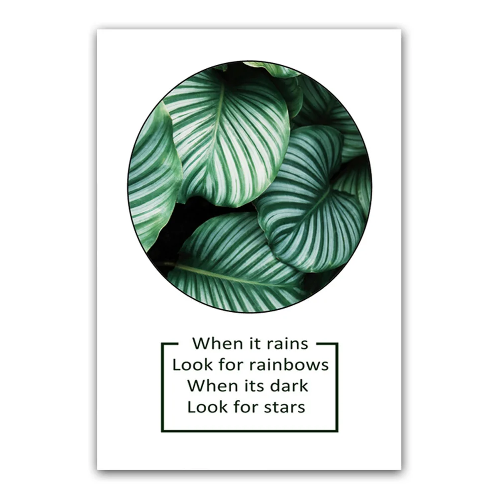 Минималистичные тропические свежие плакаты с листьями и принтами настенные