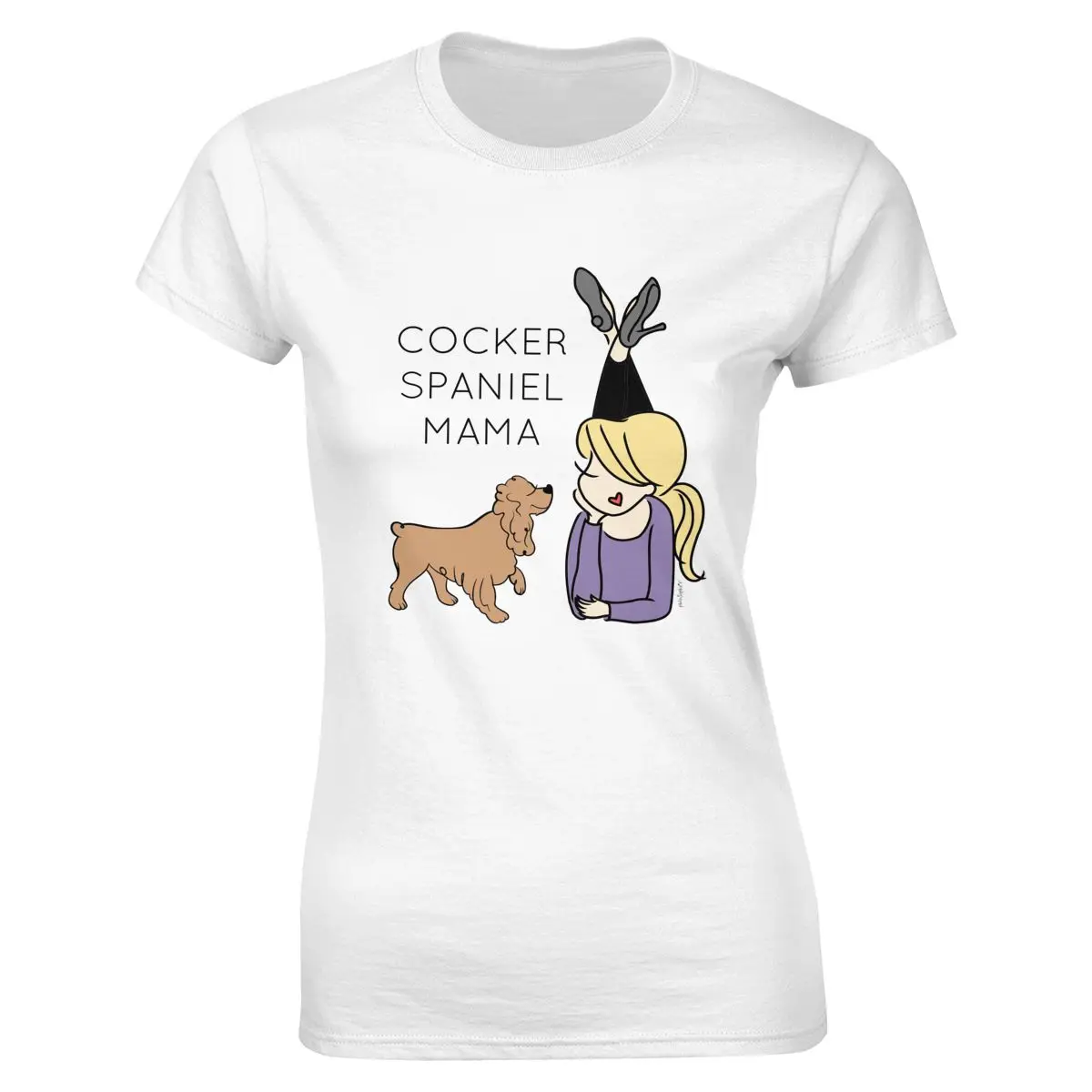 

Personalized Cocker Spaniel Mama T-Shirt Aesthetic Clothes Comfortable Tee 100% Cotton