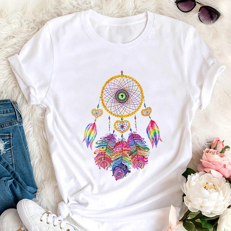 

Women Cartoon O-Neck Clothes 90s Fashion Print Short Sleeve Summer Creative Personality Lady Simple Tee Tops Graphic Female
