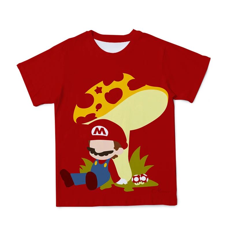 

Summer Men'S And Women'S Children'S Fashion Short-Sleeved 3D Printing Sports And Leisure Round Neck Anime Cartoon T-Shirt 4T-14T