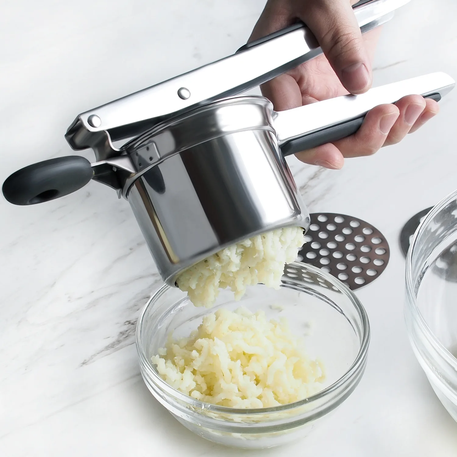 

Priority Chef Potato Ricer and Masher Makes Light and Fluffy Mashed Potato Perfection 100% Stainless Steel