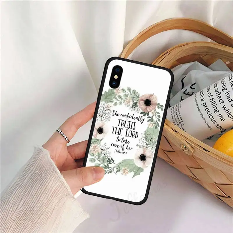 

bible Quotes Phrase art aesthetics Phone Case for iPhone 11 12 pro XS MAX 8 7 6 6S Plus X 5S SE 2020 XR
