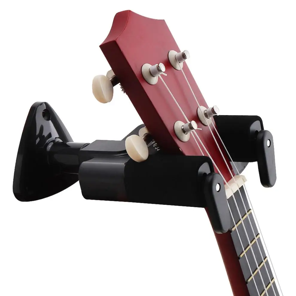 

Wall Mount Auto Lock Guitar Hanger Non-slip Hook Holder for Guitar Ukulele Violin String Instruments Guitar hanger