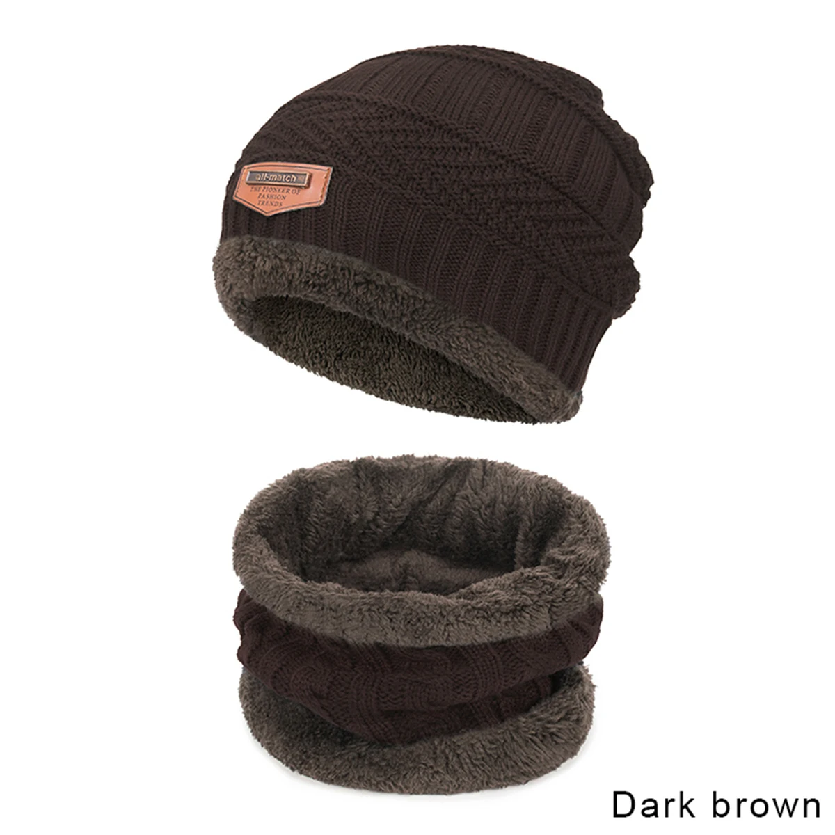dark brown YEABIU, модные вязаные зимние шапки для мужчин, толстая и Теплая мужская зимняя шапка, осенняя мягкая шапка, мужские шерстяные шапки, шапочки - Цвет: dark brown