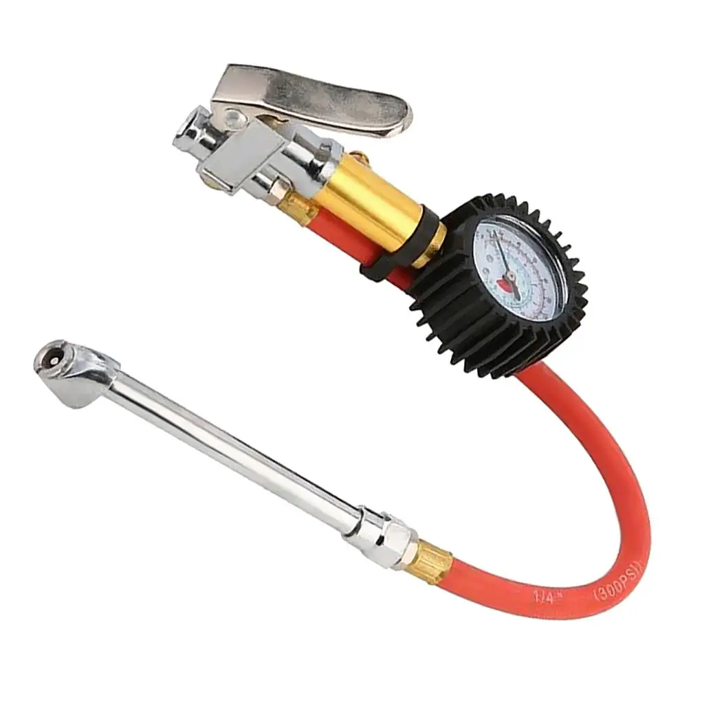 Auto Air Tire Inflator with Dial Gauge Bike Compressor Automotive Tool |