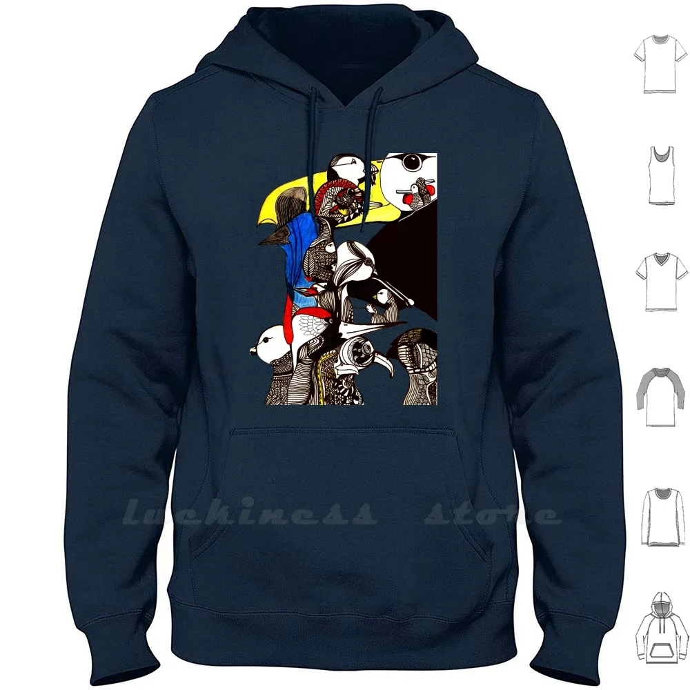 Толстовки птичьи жизни с длинным рукавом лысая орла пуховый Ловец бокалы речная