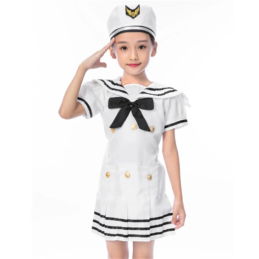 Детская Темно Синяя Униформа карнавальный костюм на Хэллоуин вечерние костюмы