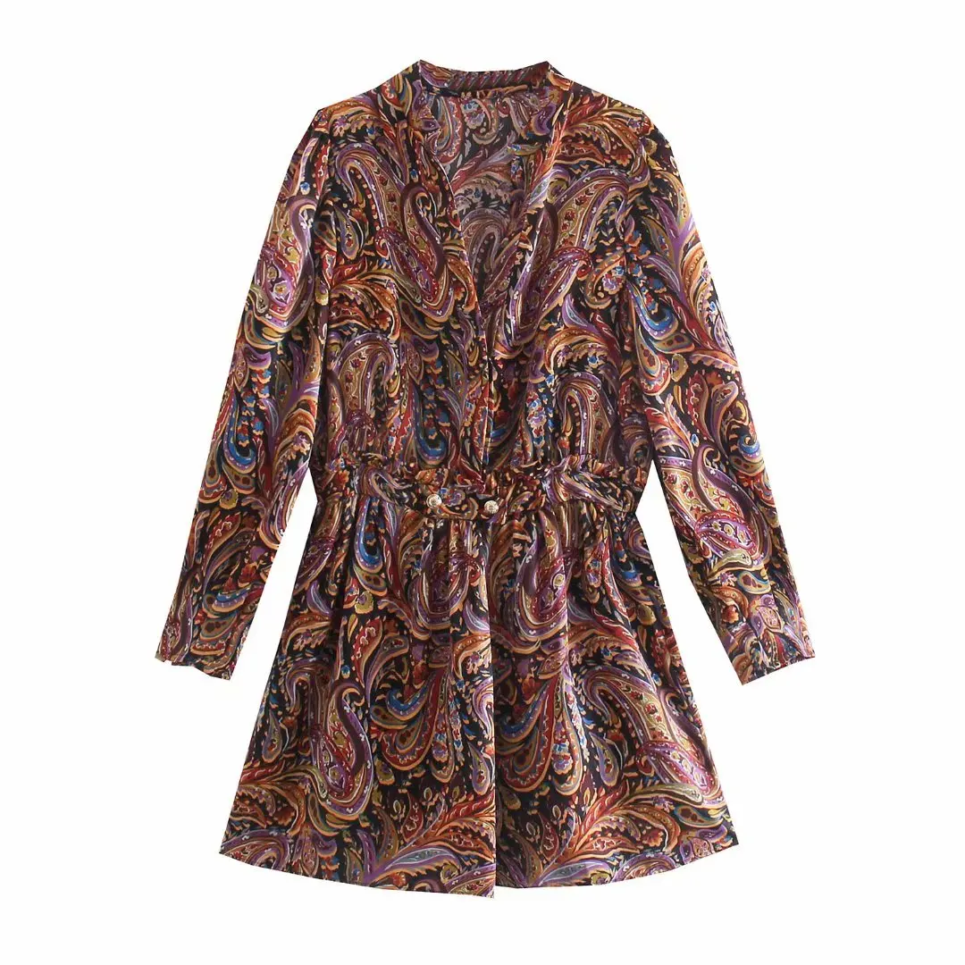 

Женское винтажное платье-кимоно с цветочным принтом, в стиле ретро