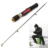 promotion 65cm 90g winter fishing ice fishing rod feeder carp fishing pole carbon 2 section spinning rod
