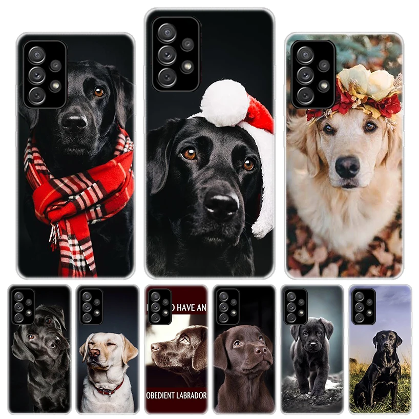 

Labrador Retriever Labs Silicon Call Phone Case For Samsung Galaxy A72 A52 A71 A51 A32 A22 A12 A02S A31 A21S M21 M31S M51 Cover