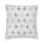 Королевский серебристый белый кожаный чехол с рисунком цветов лилии, домашний декор, наволочка 40x40, наволочка для дивана