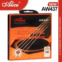 alice aw437 acoustic guitar string set plated high carbon steel plain string 9010 bronze winding new multipolymer coating