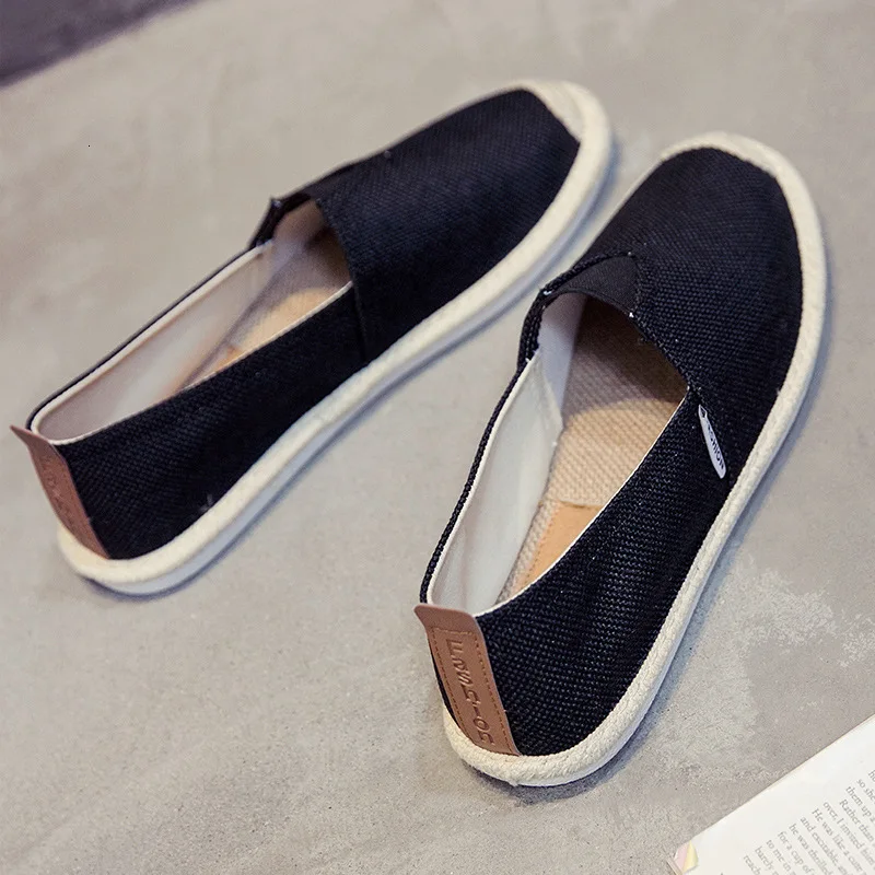 Mazefeng Breathable Linen Casual Men's Shoes Old Beijing Cloth Canvas Summer Leisure Flat Fisherman Driving Wicking | Обувь