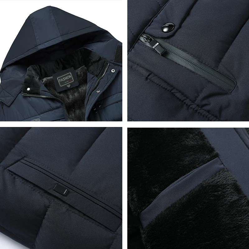 Мужская зимняя куртка Толстая теплая со съемным подолом практичная