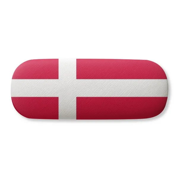

Denmark National Flag Europe Country Glasses Case Eyeglasses Clam Shell Holder Storage Box