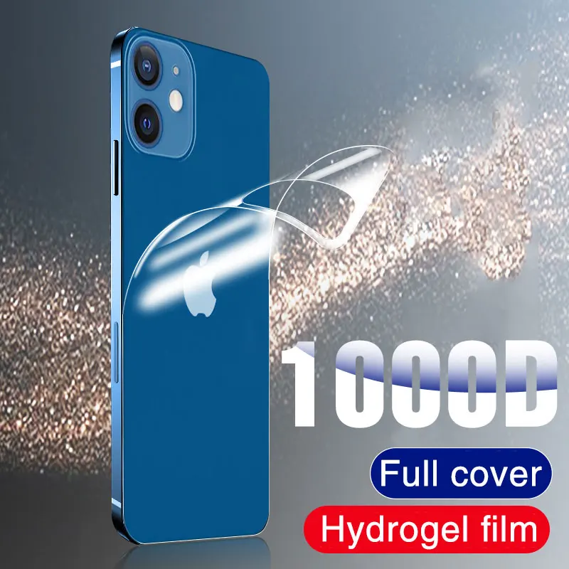 Полностью покрывающая Гидрогелевая задняя пленка для iPhone 11 12 Pro MAX mini Защита