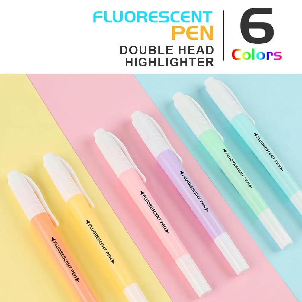 

6pcs/Set Double Head Drawing Pen Art Marker Pen Painting Pen Smooth Calligraphy School Writing Colorful Multifunctional