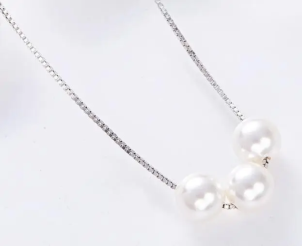 

YTF45 925 Silver Girls Zircon Necklace Wedding Birthday Party Girls Necklace Gifts